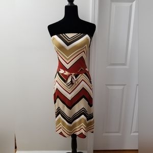 Charlotte Russe Chevron Print Strapless Dress